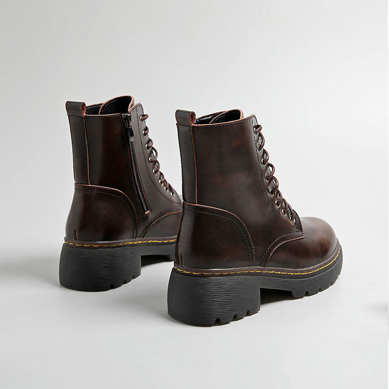 Giày cao cổ Dr Combat Boots 4.5 - Giày da nữ vintage Li retro