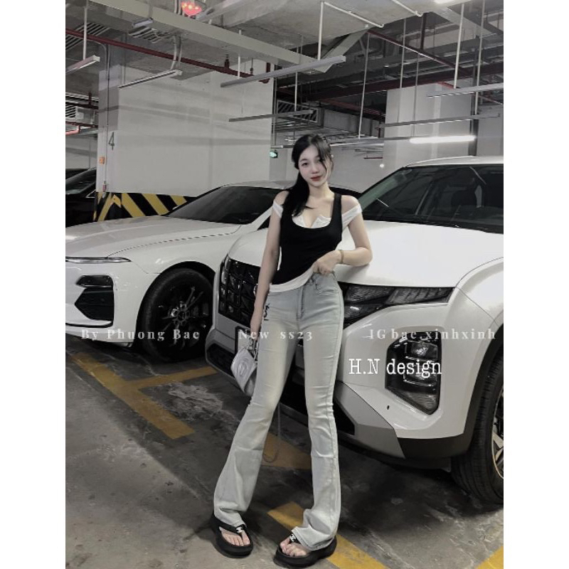 Quần Jeans Loe Thêu YLS Mẫu Mới Màu Lạ Siêu Hot