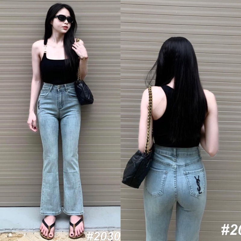 Quần Jeans Loe Thêu YLS Mẫu Mới Màu Lạ Siêu Hot