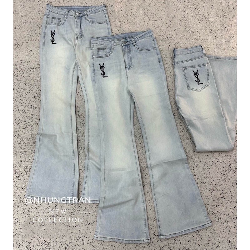 Quần Jeans Loe Thêu YLS Mẫu Mới Màu Lạ Siêu Hot