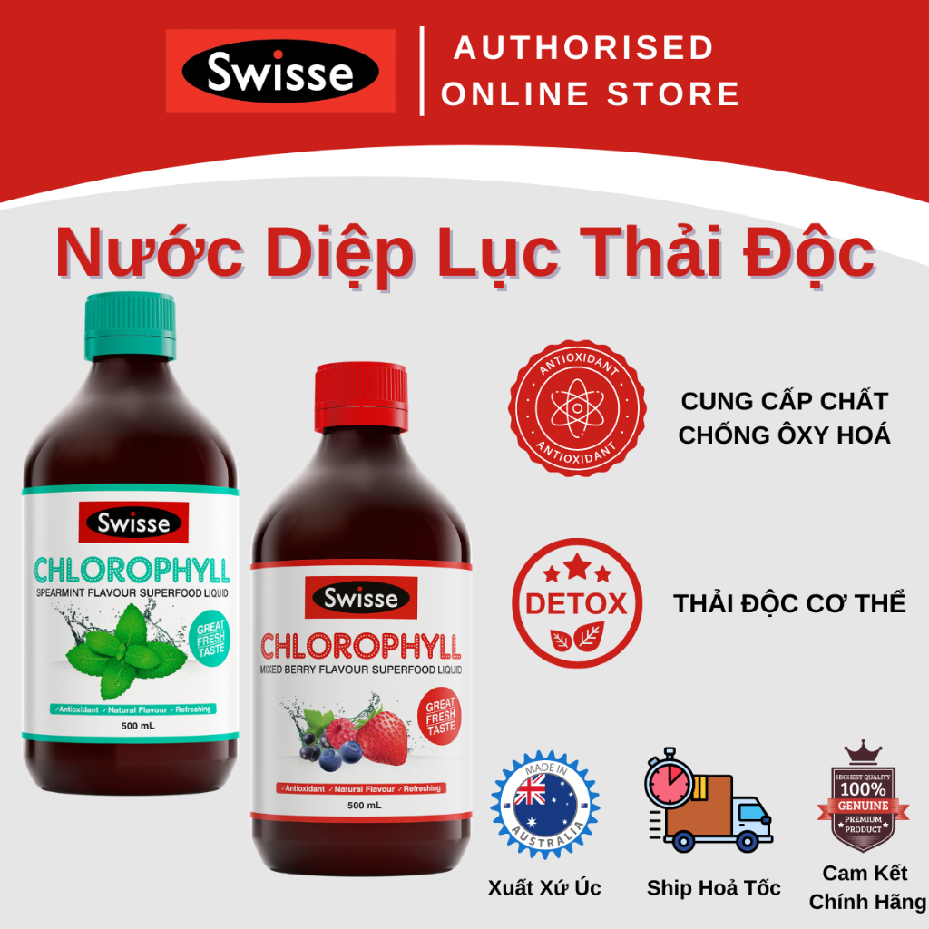 Nước Diệp Lục Swisse Chlorophyll 500ml - TD Shop