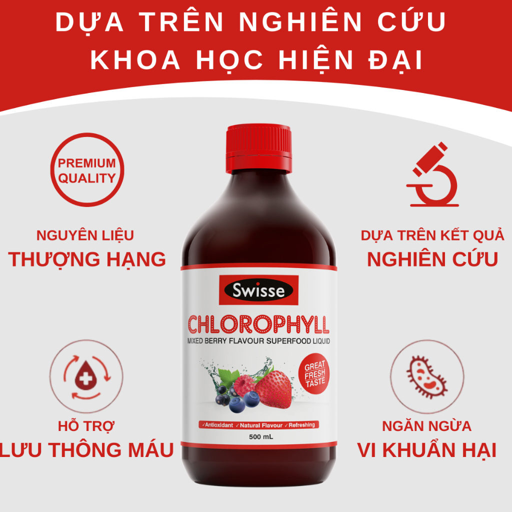 Nước Diệp Lục Swisse Chlorophyll 500ml - TD Shop