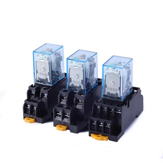 Rơ le trung gian, relay kiếng 8 chân dẹt nhỏ my2n-j 12v, 24v, 220v