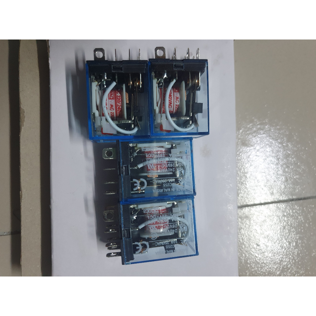 Relay trung gian LY2N 10A 12 - 220V 8 chân, relay 10A 8 chân, rơ le 220v10a 8 chân. rơ le 220V, relay trung gian