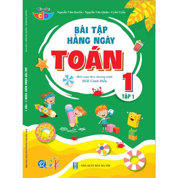 Sách - Combo Bài tập hàng ngày, Bài tập tuần, Đề kiểm tra môn Toán và Tiếng việt Lớp 1 - Kì 1 - cánh diều (6 quyển)