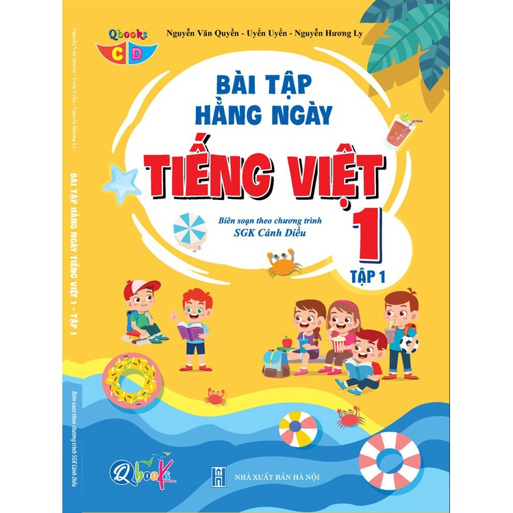 Sách - Combo Bài tập hàng ngày, Bài tập tuần, Đề kiểm tra môn Toán và Tiếng việt Lớp 1 - Kì 1 - cánh diều (6 quyển)