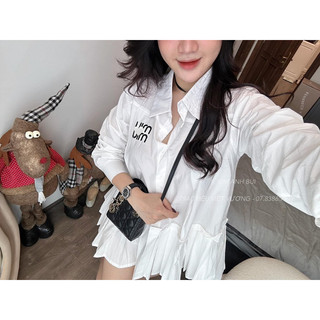 VÁY SƠ MI MIUMIU DÁNG BAYDOLL THOẢI MÁI NĂNG ĐỘNG