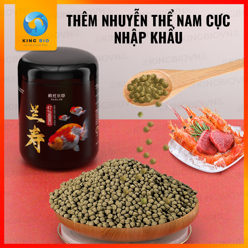Cám FKSC Ranchu Fish - Thức ăn cho cá vàng giúp kích size, làm sáng màu và giàu tảo xoắn