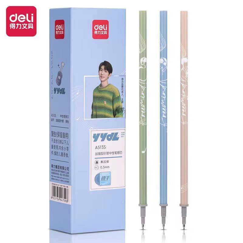 Set 10 Ngòi Gel Deli 0.5mm Cao Cấp đủ màu Colink Tianzhuo cho bút có nắp đậy và cho bút bấm