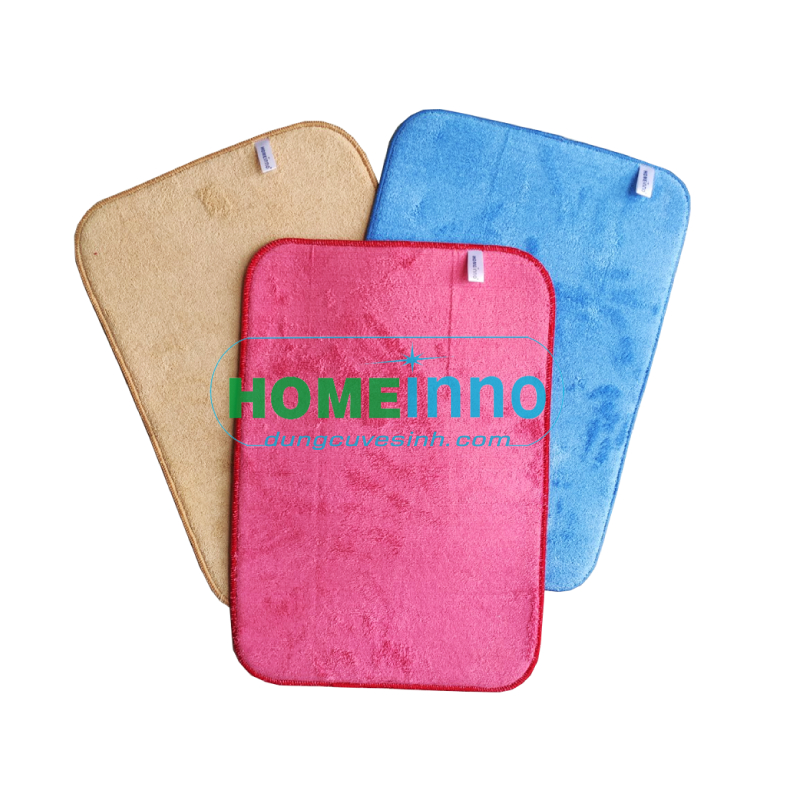 Thảm Lau Chân, Thảm Chùi Chân 2 Mặt Mịn Microfiber Siêu Thấm Hút Homeinno Nhiều Kích Thước