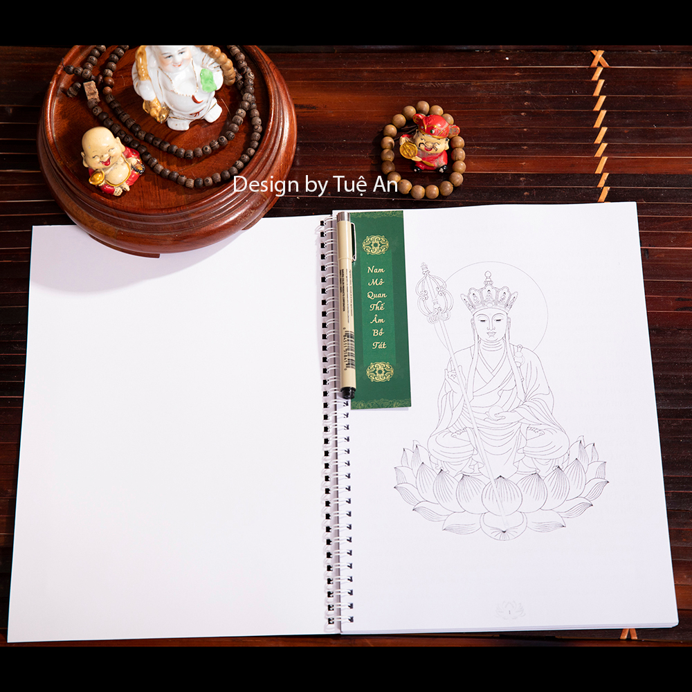 Combo 3 Tập vở chép KINH Chú Đại Bi, Sám Hối, Kinh Địa Tạng,Tặng Kèm 5 Bút dành cho người mới tập chép Kinh - Pháp tâm