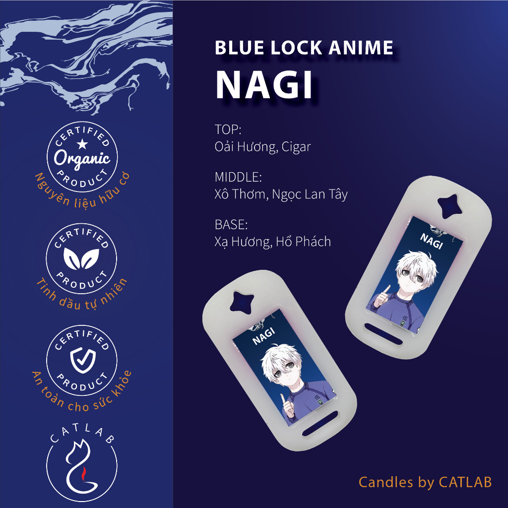Sáp Thơm Thư Giãn Tinh Dầu Cao Cấp | Nagi Blue Block| Anime Collection