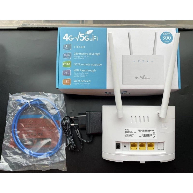 Bộ phát wifi từ sim 4g R311 Pro new 3 cổng lan Bộ định tuyến 4G , Kết nối 32 thiết bị, lắp đặt camera, oto