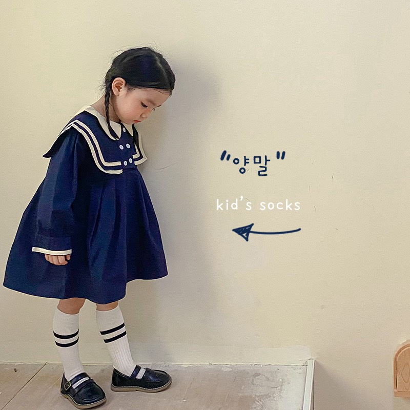 Tất bé gái Cao cổ bèo nhún nhiều màu - vớ cho bé gái vintage chất len cotton mịn