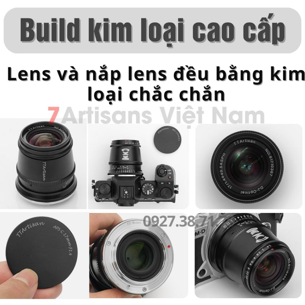 Ống kính TTArtisan 17mm F1.4 siêu rộng khẩu độ lớn cho Fujfilm, Sony, Canon EOS M, Canon RF, Leica L, Nikon Z và M4/3