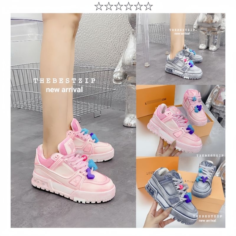 (𝐈𝐧𝐛𝐨𝐱 𝐜𝐡𝐞𝐜𝐤 𝐬𝐢𝐳𝐞 𝐭𝐫𝐜) Giày thể thao L..V màu wash bản 2023 hàng cao cấp fullbox bill | Hàng loại 1