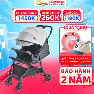Xe đẩy gấp gọn cho bé sơ sinh Qimi 2 chiều cao cấp