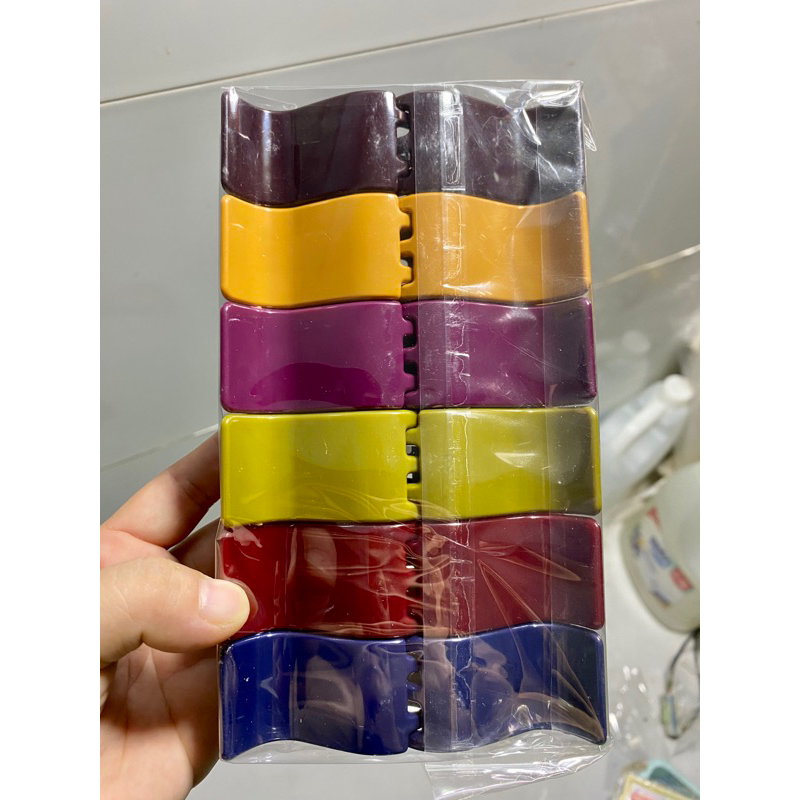 🧬 Lố 12 Cái Kẹp Càng Cua Lớn, Mẫu 5 Răng, Loại Tốt