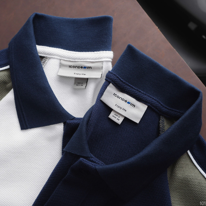Áo thun nam Polo ICONDENIM Border Raglan chất Cotton mềm mại co giãn phối viền thanh lịch - PLID0101