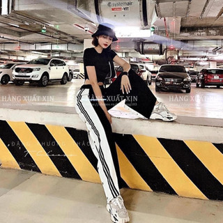 Quần culottes dáng dài ống rộng ZR phối viền cạp chun co giãn