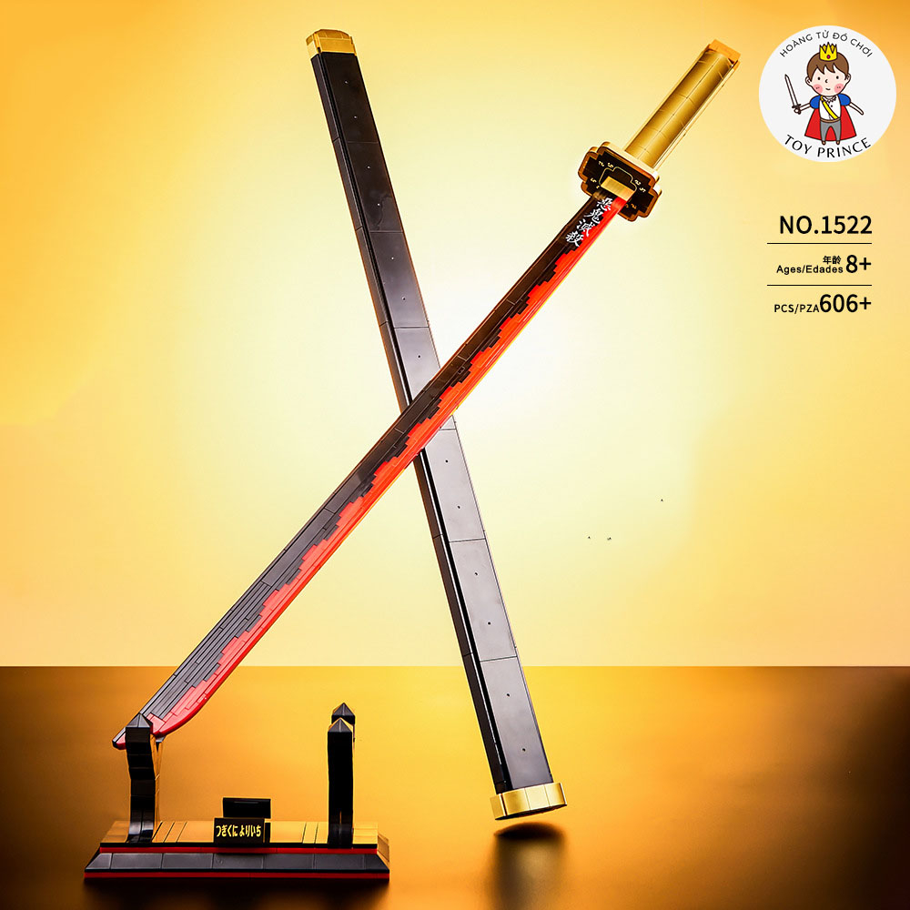 Đồ Chơi Lắp Ráp Mô Hình Thanh Kiếm Nichiron Của Yorrichi Tsugikuni Kimetsu no Yabai Demon Slayder DK1522