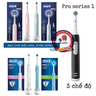 [Mã COSBAUH3 giảm 8% đơn 300K] Bàn chải điện oral-b Pro series 1 (3 chế độ) Pro 1 700 hàng made in Germany