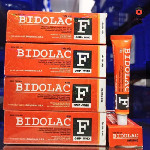 Kem bôi da thảo mộc Bidolac F - 10gram - giúp da mềm mượt, giảm khô, làm mờ vết thâm, tái tạo da.
