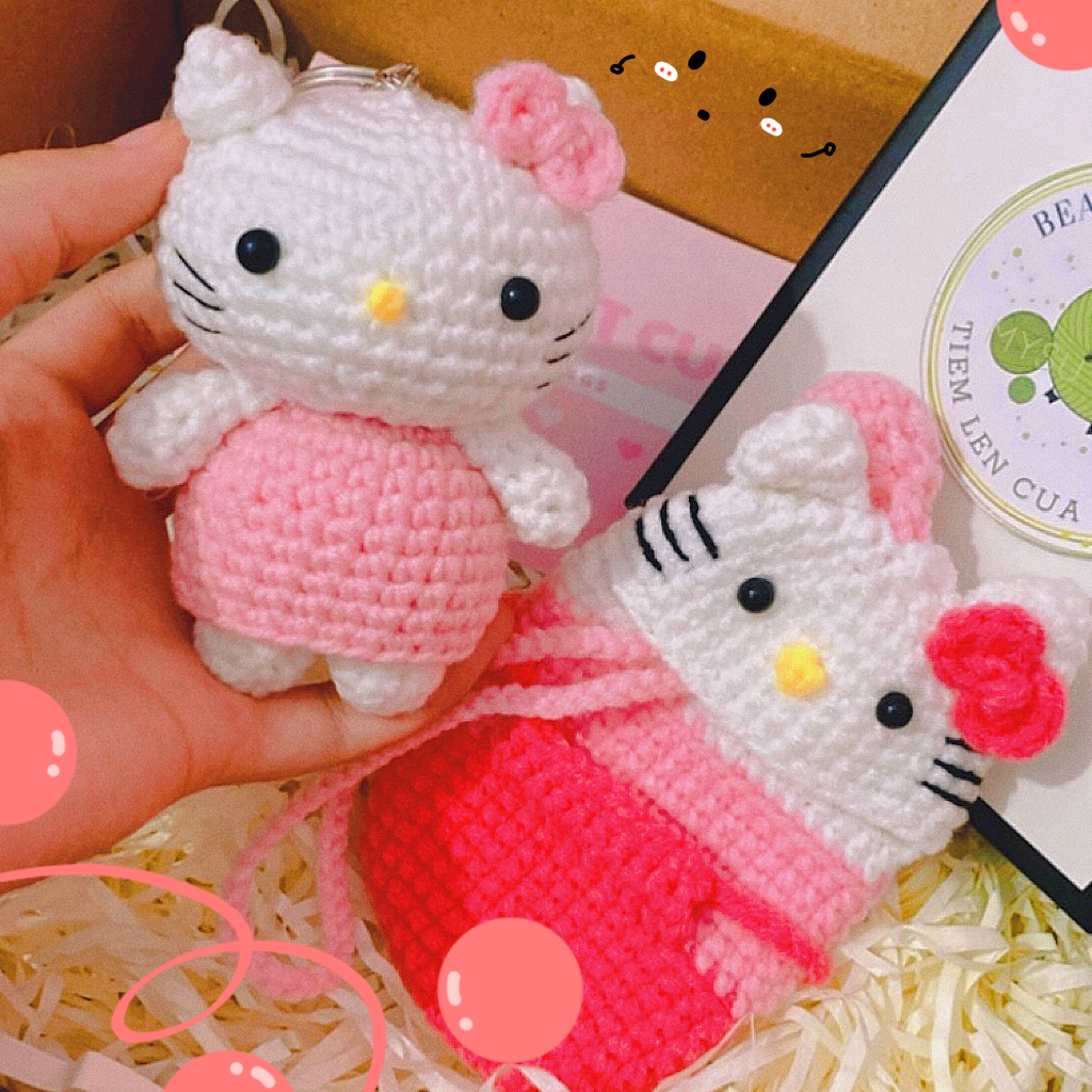 Túi đựng chìa khoá smartkey xe máy hello kitty dùng làm quà tặng treo xe