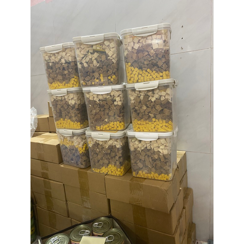 500gram Thịt sấy cho thú cưng mix gà viên, trứng, gan