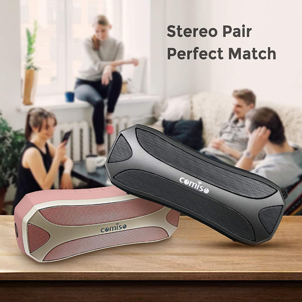 Loa Bluetooth Chống Nước IPX7 - Nghe nhạc liên tục 24h - Bass Mạnh COMISO C32