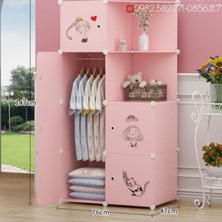TỦ NHỰA GHÉP- TỦ QUẦN ÁO- TỦ 8 Ô GỒM 6 Ô+ 2 KỆ GÓC ĐỂ ĐỒ ĐA NĂNG. TẶNG 1 thanh treo đồ đa năng