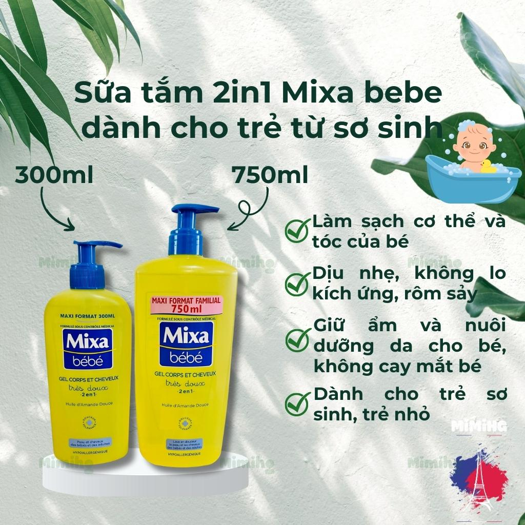 Sữa tắm trẻ em mixa bebe 2in1 dành cho trẻ từ sơ sinh cho bé da mướt mườn mượt_MiMi HG