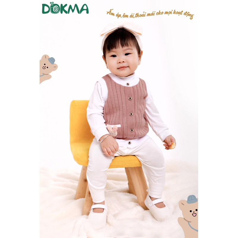 Áo Gile len Dokma hoạ tiết cho bé trai bé gái