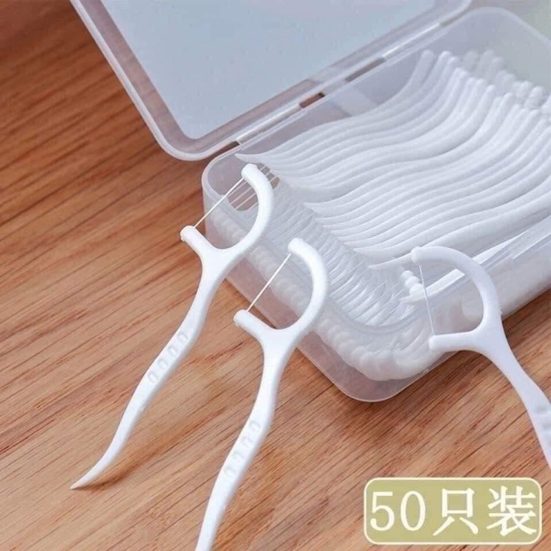 Combo 100 cây tăm chỉ nha khoa vệ sinh kẽ răng chân nướu (