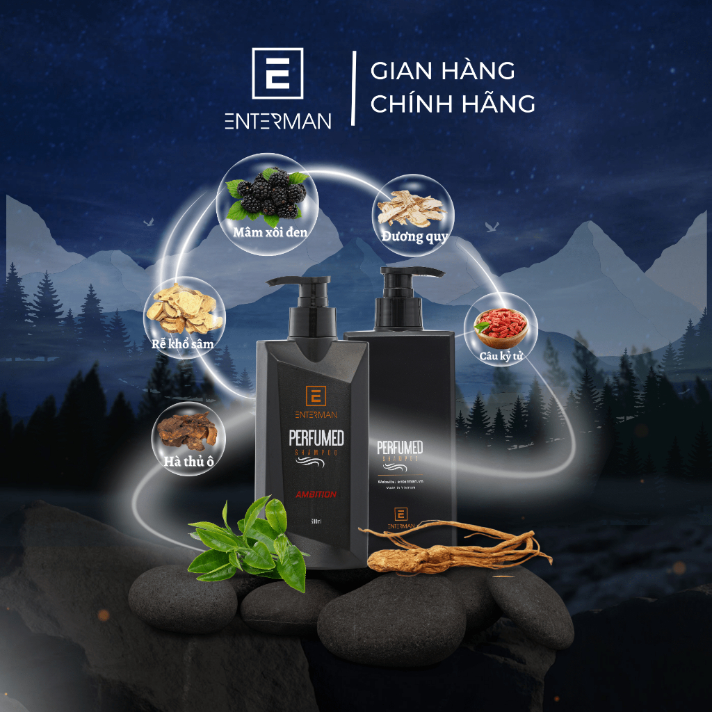 Sữa Tắm Và Dầu Gội Nam Hương Nước Hoa Pháp ENTERMAN