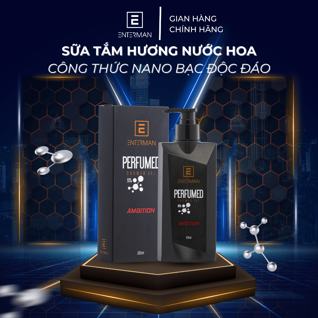 Sữa Tắm Và Dầu Gội Nam Hương Nước Hoa Pháp ENTERMAN