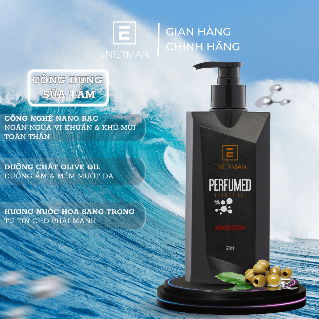 Sữa Tắm Và Dầu Gội Nam Hương Nước Hoa Pháp ENTERMAN