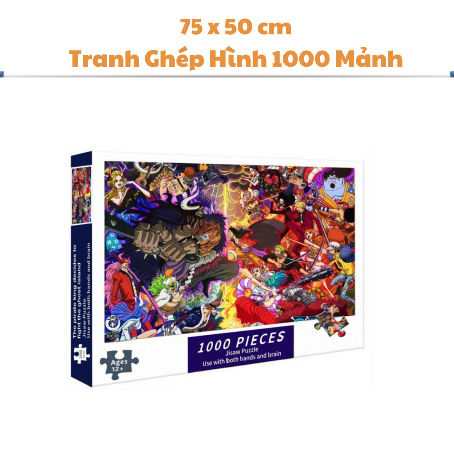 Tranh Ghép Xếp Hình 1000 Mảnh Đại chiến Onepiece Jigsaw Puzzle 1000 Pcs (75 x 50 cm) Dành cho người lớn và trẻ em.
