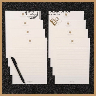 Set 8 tờ giấy viết thư tay khổ A5/B5 chất liệu cao cấp hoạ tiết đa dạng phong cách vintage - The Bear Shop