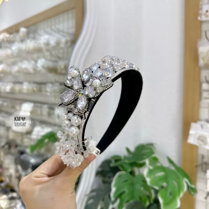 Băng Đô Cài Tóc Đính Hạt Sang Trọng