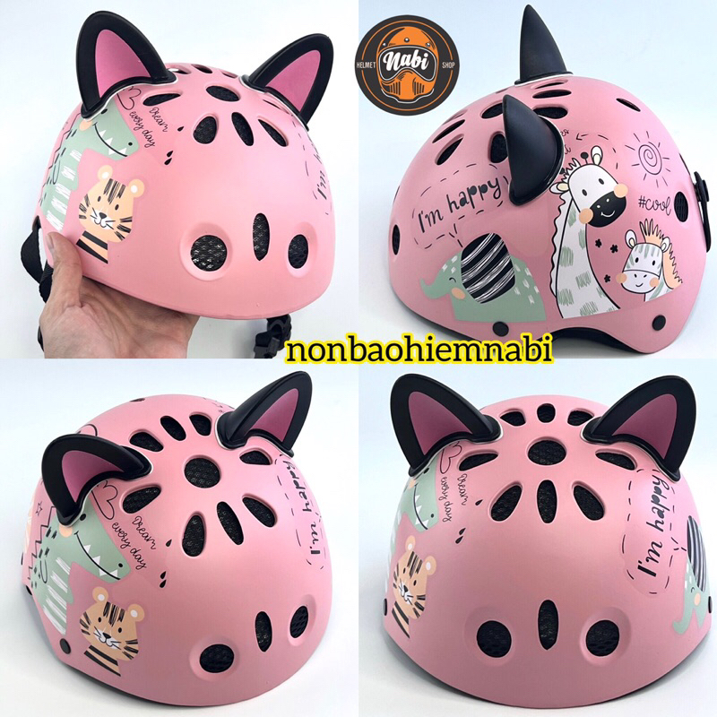 Mũ bảo hiểm Cartoon cho bé siêu dễ thương