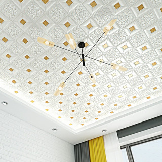 Xốp dán tường 3d hoa văn , dán trần cách âm cách nhiệt khổ lớn 70x70cm