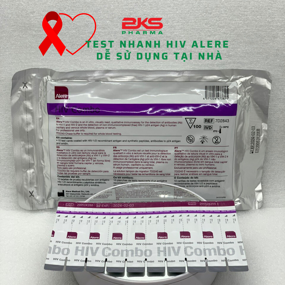 Test nhanh HIV Alere Determine Combo phát hiện sớm HIV sau 14 ngày với độ chính xác cao