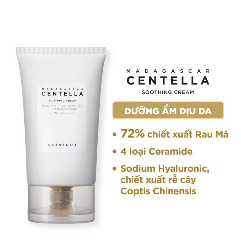 Combo Kem Dưỡng + Kem Chống Nắng Skin1004 Madagascar Centella (75ml + 50ml)