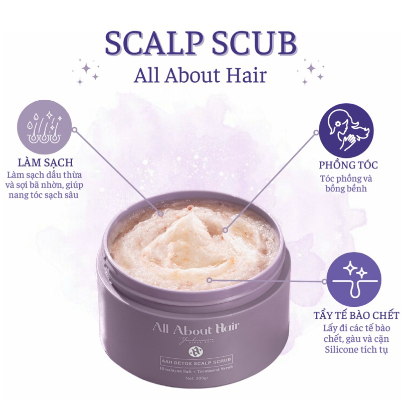 Tẩy Tế Bào Chết Tóc AAH All About Hair - AAH SCALP SCRUB 220gr