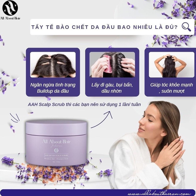 Tẩy Tế Bào Chết Tóc AAH All About Hair - AAH SCALP SCRUB 220gr