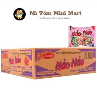 Thùng mì hảo hảo tôm chua cay, hảo hảo xào khô