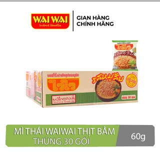 Mì Thái Lan Waiwai vị thịt heo bằm loại 60g