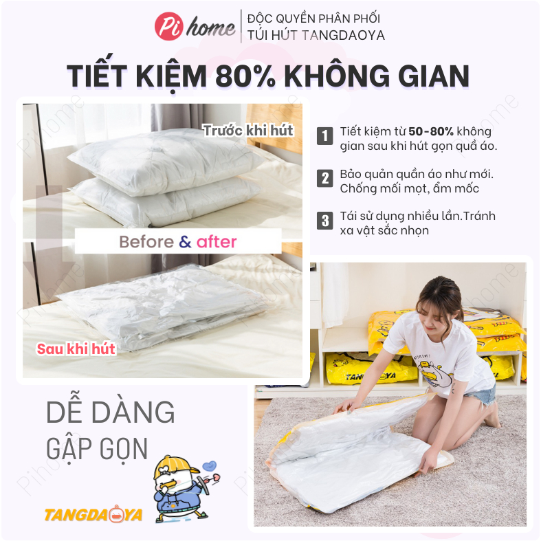 Túi hút chân không đựng quần áo, chăn gối TANGDAOYA