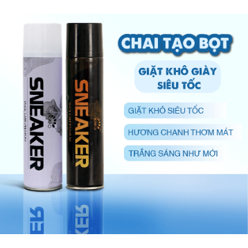 Chai vệ sinh giày dạng xịt làm sạch chuyên dụng cho giày thể thao giày sneaker - 300ml -3 Món